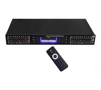 Ecualizador de Audio Digital Profesional, Ecualizador de Audio Hi-Fi de 20 Bandas, con Pantalla de frecuencia LED, Ideal para grabación en Estudio, Cine en casa y producción Musical.(Black)