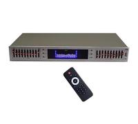Ecualizador De Audio HiFi De 20 Bandas, Analizador De Espectro Musical con Bluetooth/USB Integrado Y Control Remoto For Escenario, Estudio De Grabación(Grey)
