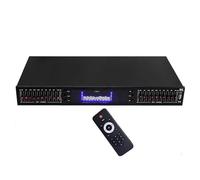 Ecualizador De Audio HiFi De 20 Bandas, Analizador De Espectro Musical con Bluetooth/USB Integrado Y Control Remoto For Escenario, Estudio De Grabación(Black)