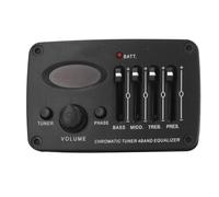 Ecualizador de Guitarra Acstica de 4 Bandas, Tamao Mini, Ecualizador True Bypass, Pedal, Preamplificadores de Guitarra, Sintonizador Piezoelctrico para Acstica
