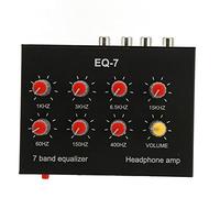 Ecualizador de Sonido de 7 Bandas de Doble Canal con Ajuste de Graves Altos de 12 DB, Salida de Entrada, Interfaz de 3,5 Mm, Compatible con Auriculares Automóvil