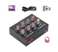 Ecualizador de Sonido de 7 Bandas, Salida de Entrada, Ajuste de Graves Altos de 12 DB, Ecualizador Digital de Doble Canal con Compatibilidad con Auriculares e Interfaz de 3,5