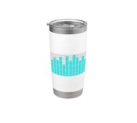 Ecualizador digital con gráfico de audio estéreo retro Vaso térmico de acero inoxidable de doble pared