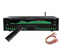 Ecualizador digital de 31 bandas, ecualizador gráfico estéreo de audio digital con reducción de ruido, 12 patrones de ritmo y afinación independiente doble de 10 segmentos, ecualizador de afinación de