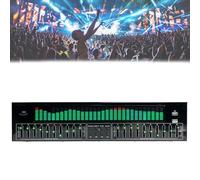 Ecualizador digital de 31 bandas, ecualizador gráfico estéreo de audio digital, ecualizador gráfico estéreo con control remoto dedicado y cable de audio, 12 patrones de ritmo, reducción automática de