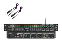 Ecualizador digital de audio, efector profesional preetapa con Bluetooth, USB, antiaullidos, ajuste independiente de micrófono/música/reverberación para conferencias, escenarios, bodas