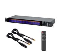 Ecualizador digital, ecualizador gráfico estéreo con entradas Bluetooth, coaxiales y de fibra óptica, 5 efectos preestablecidos para una experiencia de audio de alta fidelidad