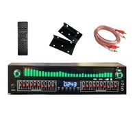 Ecualizador digital, ecualizador gráfico estéreo de 31 bandas con analizador de espectro musical LED, patrones de ritmo, decodificador de audio digital, reducción de ruido para cine en casa y