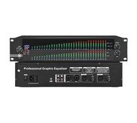Ecualizador digital, ecualizador profesional dual de 31 bandas con pantalla LED, 10 efectos preestablecidos, reducción automática de ruido, ajuste alto, medio y graves para estudio de grabación