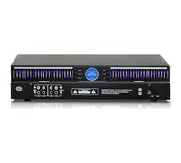 Ecualizador digital, gráfico estéreo de 22 bandas, ecualizador gráfico estéreo de audio digital de doble canal, analizador de espectro musical LED, procesador de audio profesional