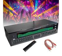 Ecualizador gráfico de 31 Bandas, EQ8000 Dual de 10 Bandas, analizador de Espectro Musical, con reducción de Ruido, 12 Patrones rítmicos, para Estudio de grabación y Escenario