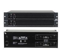 Ecualizador gráfico dual de audio profesional de 31 bandas con ajuste independiente de bajos/medios/agudos, sintonizador de espectro digital para un sonido mejorado en escenario, hogar, estudio