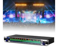 Ecualizador gráfico estéreo de 31 bandas con pantalla de espectro LED, reducción automática de ruido, 10 efectos preestablecidos para estudio de grabación y analizador de espectro musical