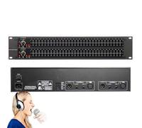 Ecualizador gráfico estéreo de doble canal, ecualizador de audio profesional con ajuste independiente de bajo, medio y agudos para audio doméstico y rendimiento de escenario