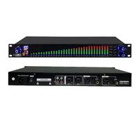 Ecualizador gráfico estéreo digital con pantalla de espectro LED, procesamiento DSP, reducción de ruido, 10 efectos preestablecidos para estudio de grabación