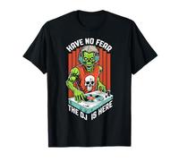 Ecualizador Musical de Halloween Have No Fear The DJ Is Here Zombie Camiseta