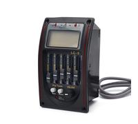Ecualizadores afinador de 5 bandas, preamplificador de ecuación de guitarra acústica, textura ABS, adecuado para guitarra, sonido superior