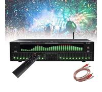 Ecualizadores estéreo de audio, ecualizador gráfico de 31 bandas, analizador de espectro musical, conectividad Bluetooth, 12 patrones de ritmo con reducción de ruido for conciertos