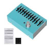 Ecualizadores pequeños de 10 segmentos, caja de efectos de guitarra, ajustador de frecuencia, accesorio de sonido, ecualizadores, pedal, ecualizador, dispositivo portátil