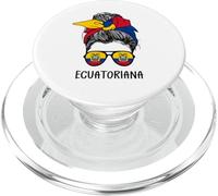 Ecuatoriana Girl Ecuadorian Heritage Ecuador Flag PopSockets PopGrip para MagSafe