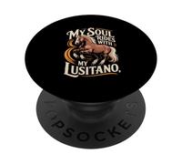 Ecuestre Mi Alma Cabalga con Mi Lusitano PopSockets PopGrip Adhesivo