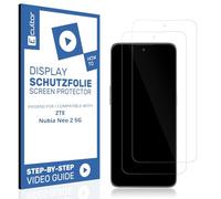 Ecultor 2x película protectora 3D compatible con ZTE Nubia Neo 2 5G, Flexible, 100% cobertura, Fingerprint-ID Compatible, película protector de pantalla
