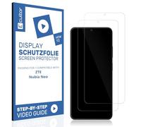Ecultor 2x película protectora 3D compatible con ZTE Nubia Neo, Flexible, 100% cobertura, Fingerprint-ID Compatible, película protector de pantalla