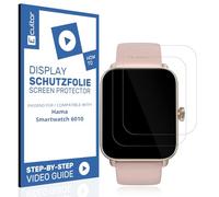 Ecultor 2x película protectora 3D mate compatible con Hama Smartwatch 6010, Flexible, 100% cobertura, Fingerprint-ID Compatible, protector de pantalla