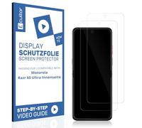 Ecultor 2x película protectora 3D mate compatible con Motorola Razr 60 Ultra Innenseite, Flexible, 100% cobertura, Fingerprint-ID Compatible, protector de pantalla