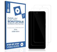 Ecultor 2x película protectora 3D mate compatible con Vivo X200 Ultra, Flexible, 100% cobertura, Fingerprint-ID Compatible, protector de pantalla