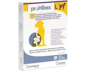 ecuphar proHibex Chews L > 25 kg | 6 Unidades | Complemento alimenticio para Perros Grandes | para Mejorar la función intestinal Normal y la consistencia de Las heces | con probióticos y prebióticos