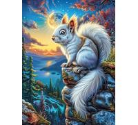 Écureuil Sur un Rocher Dans le Jardin Fleuri Puzzle 1000 Piezas Cartón Blanco Premium para Expertos Mitos fantásticos Vacaciones Fines Semana Hobby Y Ocio Regalo Navideño 1000 PCS