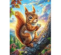 Écureuil sur une branche d'arbre Rompecabezas 1000 Piezas Cartón Grueso Para Parejas Mitos fantásticos Cuento De Hadas Desarrollo Habilidades Pieza Decorativa Casa Pack Completo Regalo Cumpleaños 1000