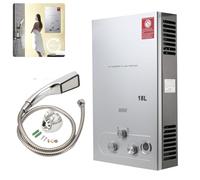 ECUTEE Calentador de agua de gas LPG de 18 L, 36 kW, calentador de agua líquido, calentador de agua instantáneo sin depósito, con cabezal de ducha, manguera de ducha, para exteriores, camping, baño