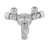 ECVGHD Acuario de aleación de aluminio multidirección, distribuidor de CO2, aguja divisora para válvula de comprobación de válvula, contador de burbujas para solenoide