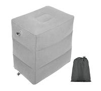 ECVGHD Almohada inflable para reposapiés para viajes, niños, adultos, avión, almohada de viaje, almohadilla de altura ajustable para oficina, hogar, coche