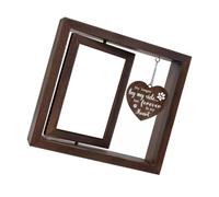 ECVGHD Marco de fotos giratorio de madera para mascotas perdidas de 4 x 6 pulgadas