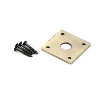 ECVGHD Placa cuadrada de metal con base plana y tornillos de montaje