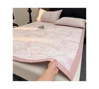 ECwtpndf Esterilla Plegable de Seda de Hielo, Colchoneta for Dormir de ratán Helado con Fundas Almohada, Multicolor, Varios tamaños(Pink,71 * 79in/180 * 200cm)