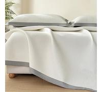 ECwtpndf Esterilla Plegable de Seda de Hielo, Tapete refrescante Ice Silk con Fundas de Almohada, Multicolor, Varios tamaños(White,180cmx200cm/71 x79)