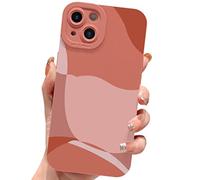 ECZOIL Funda Compatible con iPhone 14 Plus de 6.7 Pulgadas,Cute Aesthetic Pintado Arte Lente Protector Delgado Caso de teléfono Suave TPU Mujeres niñas Phone Case for iPhone 14 Plus-Marrón