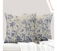 ECZOIL Juego de 2 fundas de almohada para 50 x 50 cm, diseño de flores, felpa corta, 20 x 20 pulgadas, impresión a doble cara, funda de almohada decorativa para salón, sofá, dormitorio, bosquejo de