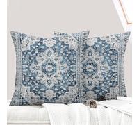 ECZOIL Juego de 2 fundas de cojín bohemias de 45 x 45 cm, fundas de cojín decorativas estilo bohemio, vintage, fundas de cojín decorativas para sofá, sillón, hogar, dormitorio, con cremallera oculta