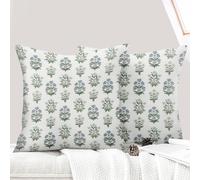 ECZOIL - Juego de 2 fundas de cojín decorativas, 40 x 40 cm, con flores, fundas de sofá decorativas con motivo de plantas de flores silvestres, funda de almohada para dormitorio y granja, casa, salón