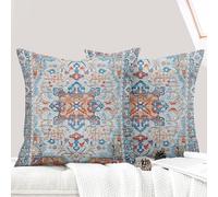 ECZOIL Juego de 2 fundas de cojín decorativas 60x60 cm estilo Boho Étnico Vintage para sofá, funda de almohada 60x60 cm o 24x24 pulgadas para casa, salón, dormitorio, sofá bohemio, arte deco - Naranja