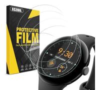 ECZOIL - Protector de pantalla de 4 piezas para Google Pixel Watch 3 45 mm, sin burbujas antiarañazos de alta definición, transparente suave TPU película protectora ultra delgada