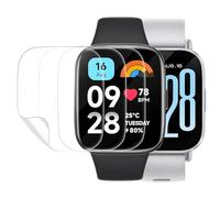 ECZOIL - Protector de pantalla de 4 piezas para Xiaomi Redmi Watch 3 activa, sin burbujas, antiarañazos de alta definición, transparente suave TPU película protectora ultra delgada
