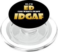 Ed Costume Idgaf Cute Personalized First Name Eddy Idgaf PopSockets PopGrip para MagSafe