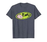 Ed EDD n Eddy Eddy Oval Camiseta, Hombre, Azul Jaspeado, M