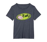 Ed EDD n Eddy Eddy Oval Camiseta, Mujer Tallas Grandes, Azul Jaspeado, 4XL Grande